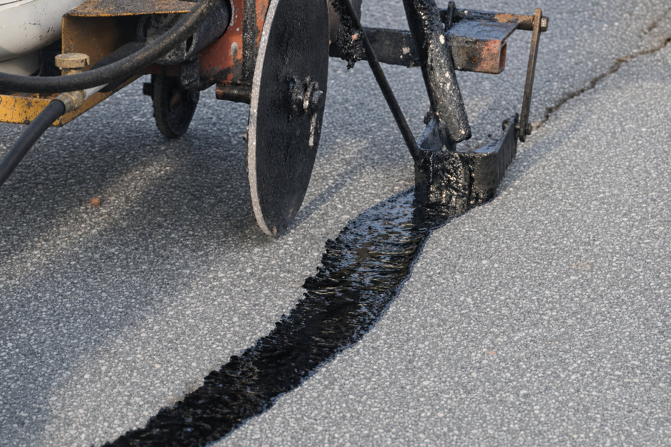 Asphalt crack sealing